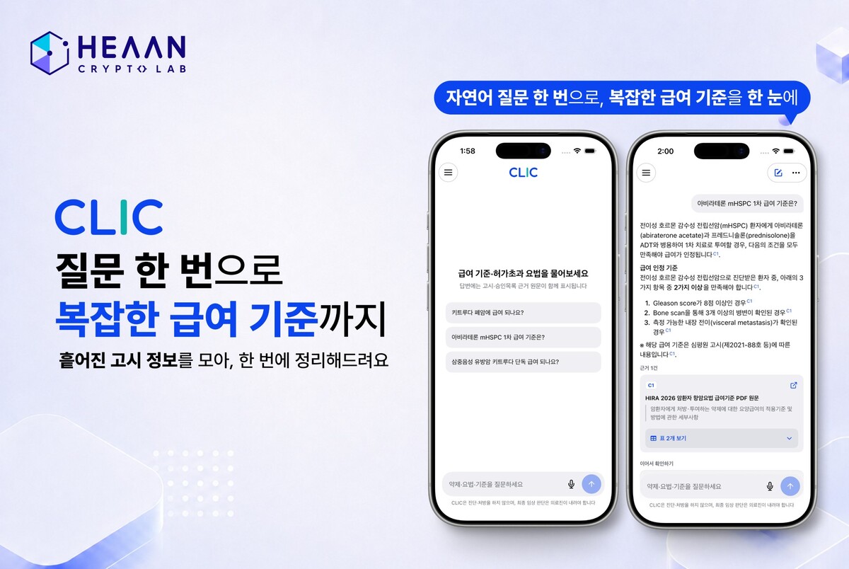 동형암호 기업 크립토랩, CLIC 출시 및 KHF 2026 참가 - 뉴스 썸네일 이미지