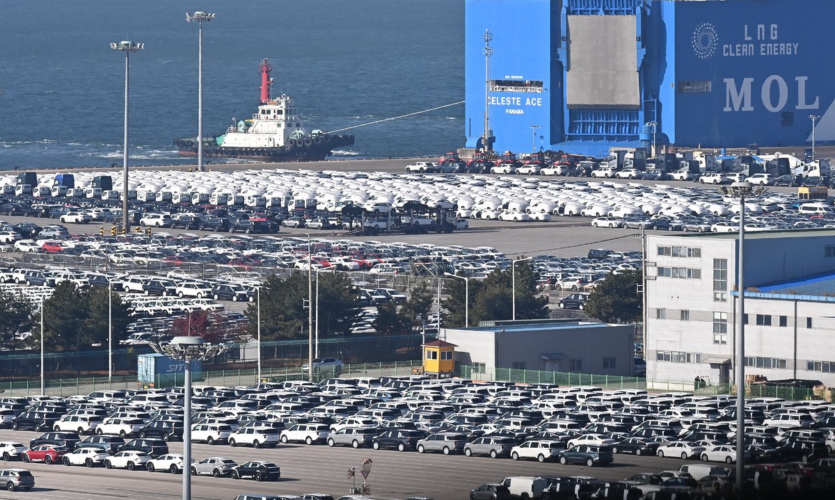 신차 구매에 있어 20~30대의 비중은 지속적으로 줄고 60~70대는 늘어나는 추세로 나타났다. 사진은 최근 평택항 자동차전용부두의 수출용 차량들. 뉴시스