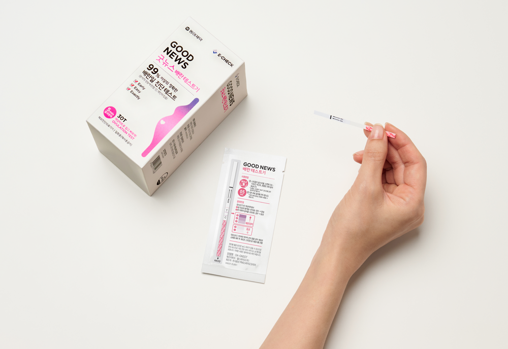 이체크 ‘굿뉴스 배란 테스트기’ 제품 이미지. 동아제약 제공