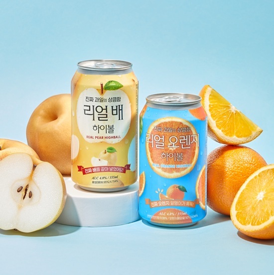 카브루(KABREW)의&nbsp;‘리얼&nbsp;배&nbsp;하이볼’,&nbsp;‘리얼&nbsp;오렌지&nbsp;하이볼’&nbsp;(이미지&nbsp;출처:&nbsp;카브루)