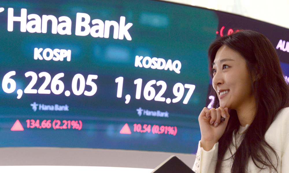 16일 코스피가 전날보다 134.66포인트(2.21%) 상승한 6,226.05, 코스닥은 전일 대비 10.54포인트(0.79%) 상승한 1,162.97로 장을 마쳤다. 김두홍 기자 kimdh@sportsworldi.com