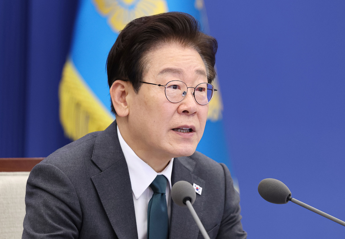 이재명 대통령이 7일 청와대에서 열린 수석보좌관회의에서 발언하고 있다. 청와대통신사진기자단