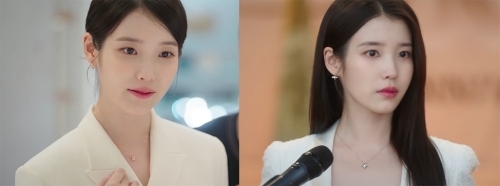 ‘21세기 대군부인’ 7화 아이유(좌), 8화 아이유(우). 사진=제이에스티나(J.ESTINA)