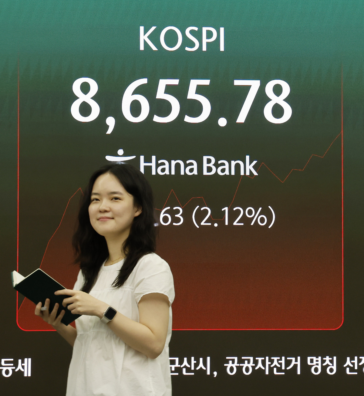 1일 오전 서울 중구 하나은행 딜링룸. 뉴시스