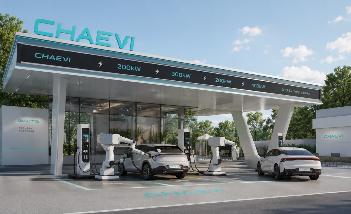 채비 최첨단 EV 충전소 조감도. 채비 제공