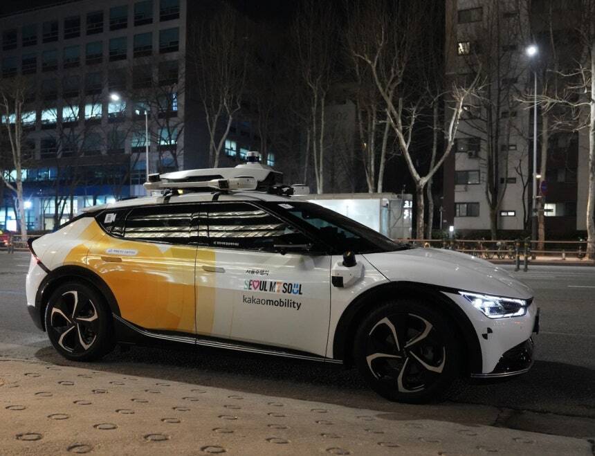 서울 강남에서 운영 중인 카카오모빌리티 자율주행 택시. 카카오모빌리티 제공