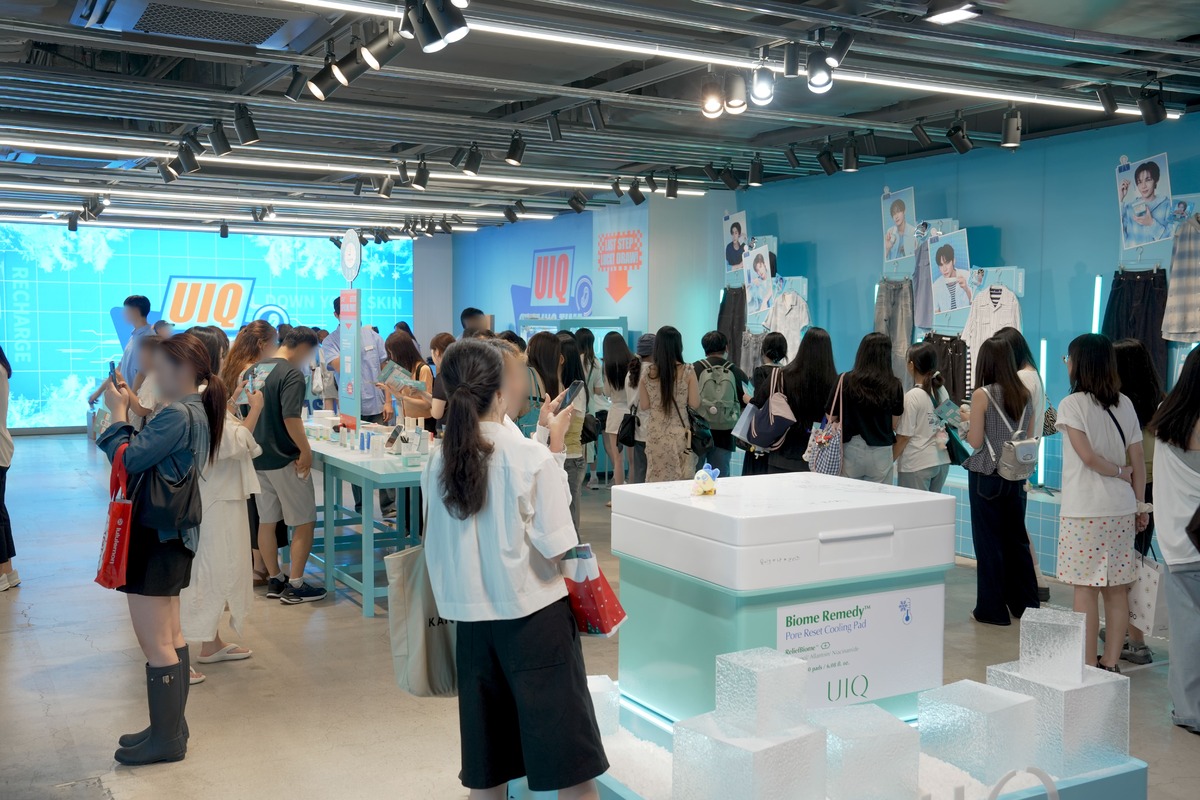 유이크가 강남구 코엑스 케이타운포유에서 ‘피부 쿨링 충전소’ 팝업을 열었다.&nbsp;이미지=유이크