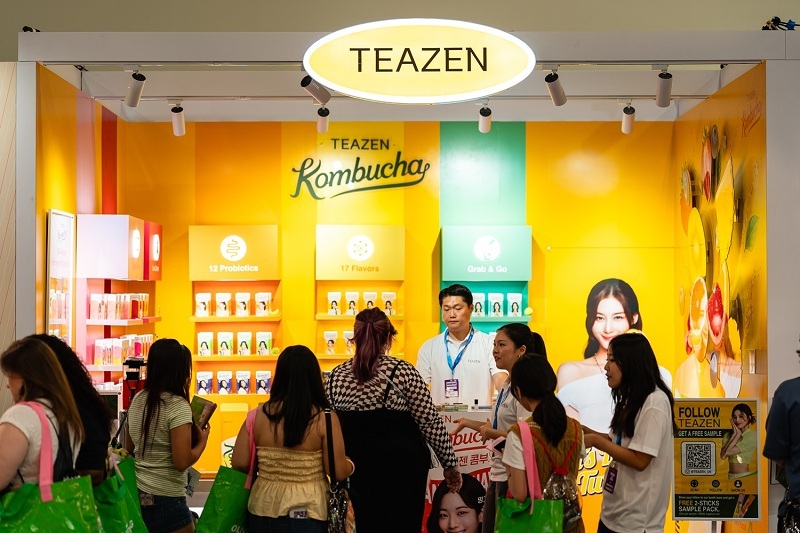 티젠(TEAZEN)은 지난 14일부터 3일간 미국 로스앤젤레스에서 열린 '올리브영 페스타 LA 2026’에 참가했다. 사진=티젠
