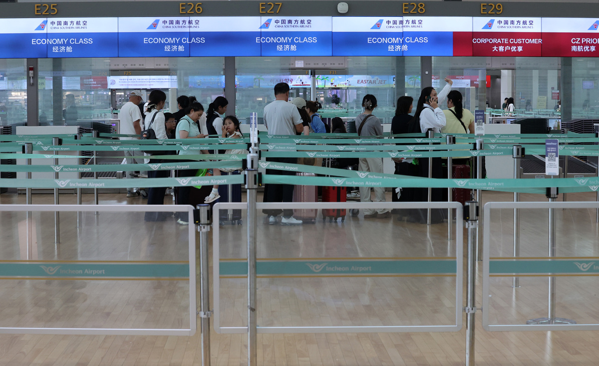 최근 인천국제공항 제1여객터미널 E카운터 진입로의 모습. 뉴시스