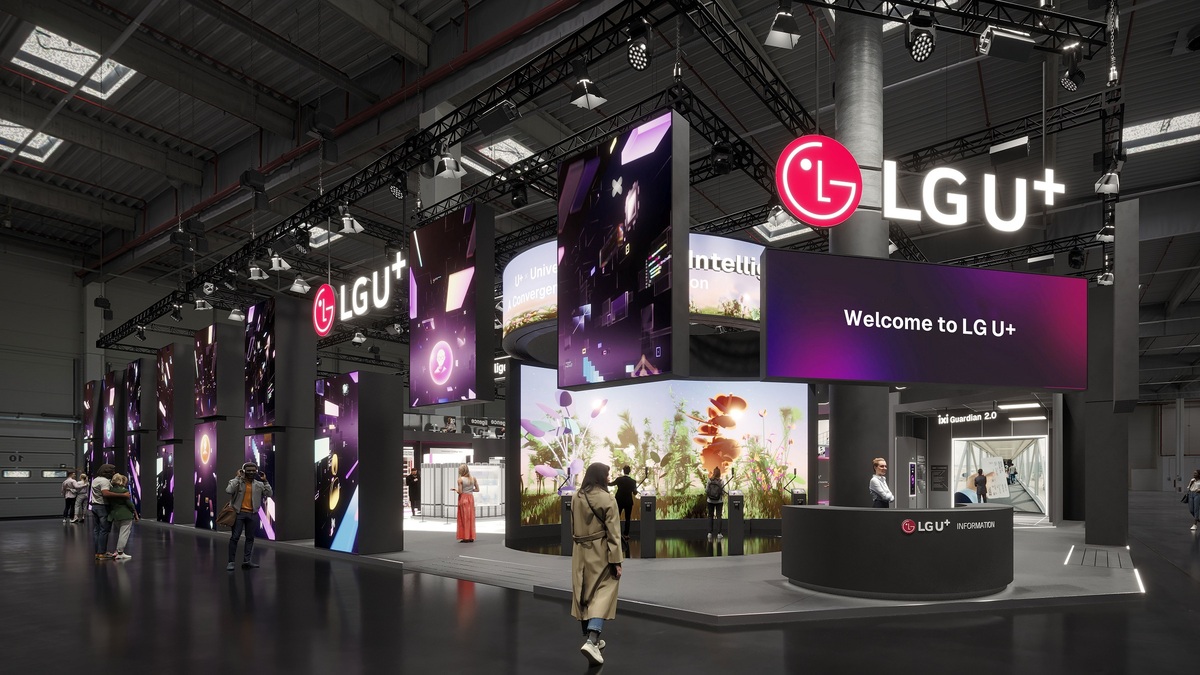 사람중심 AI를 주제로 꾸며질 LG유플러스 MWC26 부스 조감도. LG유플러스 제공