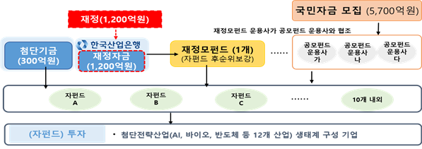 국민참여형 국민성장펀드 상품구조도(안). 금융위 제공