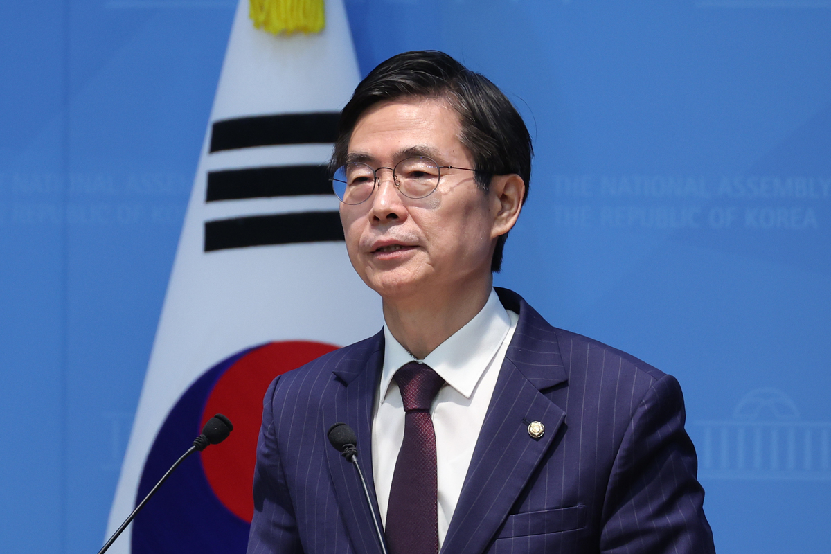 조경태 국민의힘 의원이 11일 서울 여의도 국회 소통관에서 국회부의장 선거 출마 기자회견을 하고 있다. 뉴시스