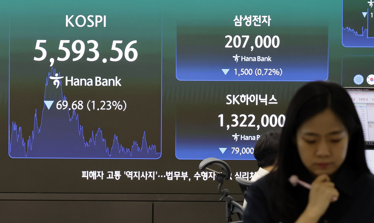 서울 중구 하나은행 딜링룸 전광판에 주요 지수가 표시 되고 있다. 사진=뉴시스