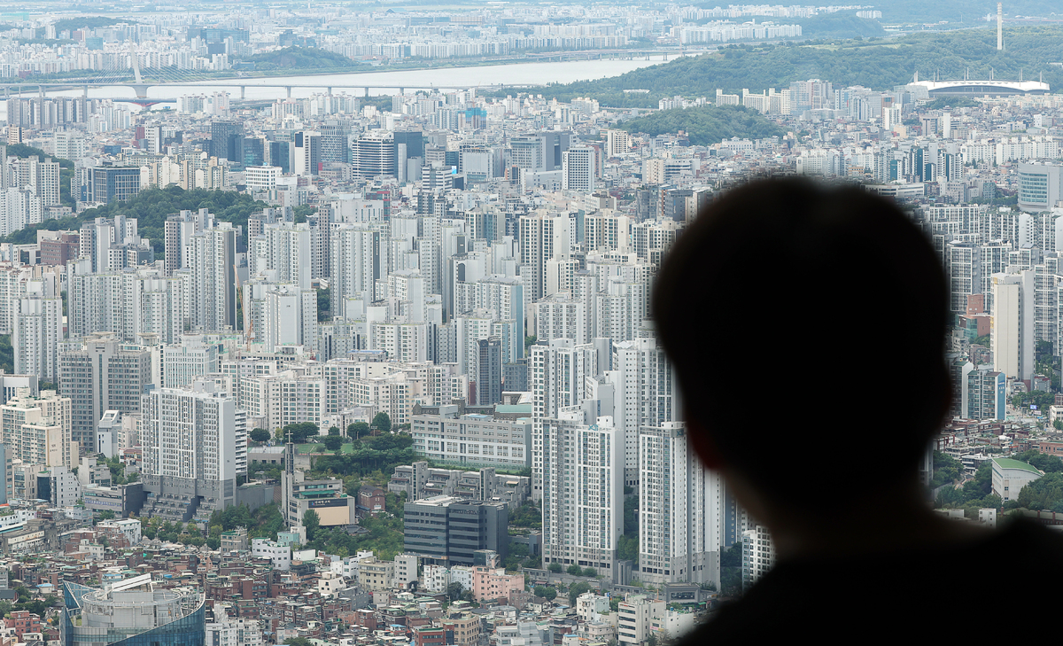 서울 도심 아파트 단지가 보이고 있다. 사진=뉴시스