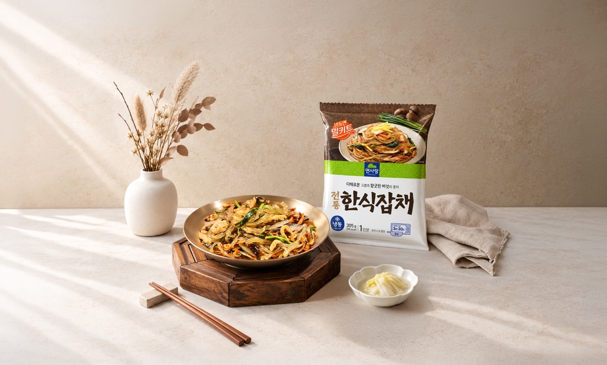 냉동면 밀키트 ‘전통한식잡채’ 제품 사진. 면사랑 제공