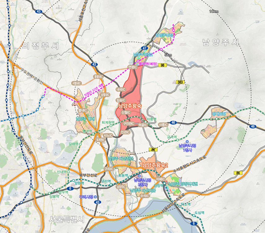 남양주 왕숙지구 위치도. 국토부 제공